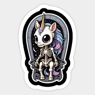 Skeleton Unicorn 4 Sticker